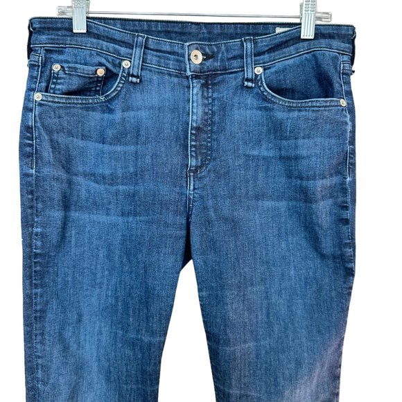 Women's Rag and Bone Cate Mid-Rise Anke Skinny Jeans Size 30 Blue Wash EUC - Picture 3 of 9